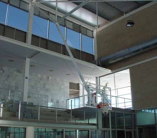 Single post ceiling hung Basketball goal - Basketball goals - Basket