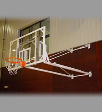 side-fold wall-mounted basketball goal 